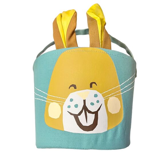 Easter Basket for Kids Bundle Canvas Bucket Grass Filler Golden Fillable Egg - Picture 11 of 11